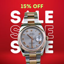 Załaduj obraz do przeglądarki galerii, ON SALE: Rolex Datejust ref. 116201 Grey Roman Dial Oyster bracelet