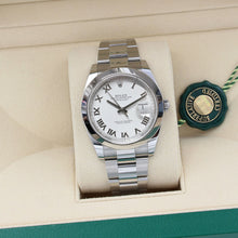 Load image into Gallery viewer, Rolex Datejust ref. 126300 White Roman Dial Oyster bracelet - Full Set