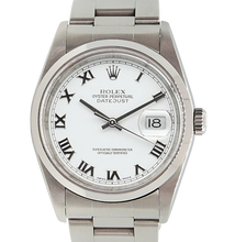 Załaduj obraz do przeglądarki galerii, Rolex Datejust 36 ref. 16200 - White Big Roman Dial Oyster Bracelet - Full Set