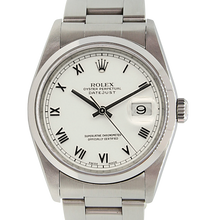 Load image into Gallery viewer, Rolex Datejust 36 ref. 16200 - White Small Roman Dial Oyster Bracelet - Full Set