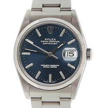 Load image into Gallery viewer, Rolex Datejust 36 ref. 16200 Blue Soleil Dial Oyster Bracelet