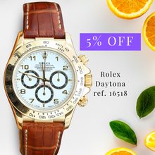 Carica l'immagine nel visualizzatore di Gallery, ON SALE: Rolex Daytona ref. 16518 - White Arab Dial
