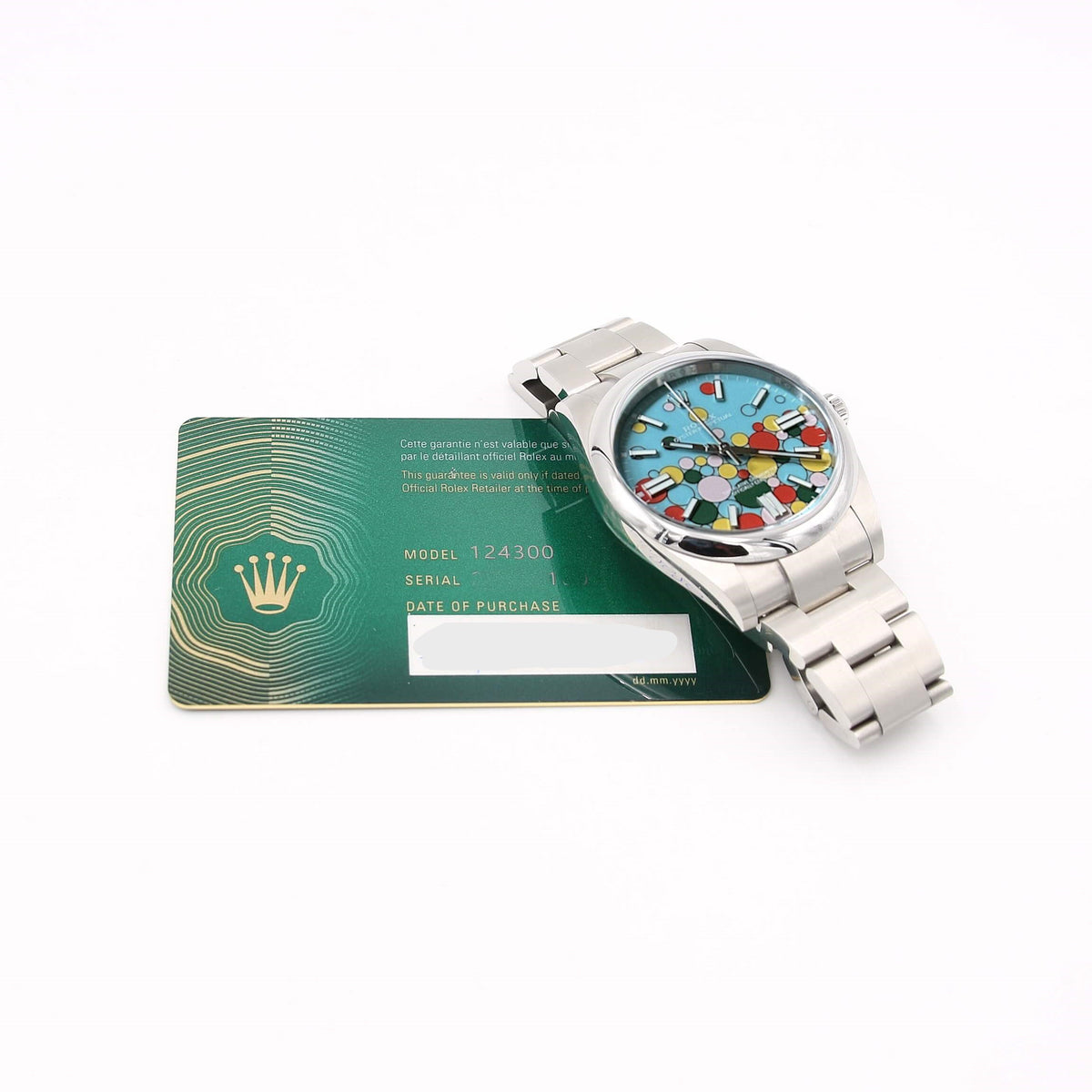 Rolex Oyster Perpetual 124300 Celebration Dial Full set