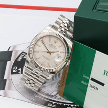 Carica l'immagine nel visualizzatore di Gallery, Rolex Datejust ref. 116234 Silver Circle Hours Dial - Jubilee Bracelet - Full Set