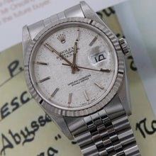 Cargar imagen en el visor de la galería, Rolex Datejust 36 ref. 16234 Silver Linen Dial - Jubilee - Full Set