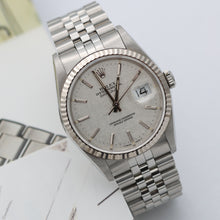 Cargar imagen en el visor de la galería, Rolex Datejust 36 ref. 16234 Silver Linen Dial - Jubilee - Full Set