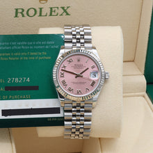 Indlæs billede til gallerivisning Rolex Datejust ref. 278274 Pink Roman Dial - Jubilee Bracelet -Full set