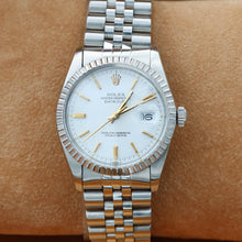 Cargar imagen en el visor de la galería, Rolex Datejust ref. 16030 White Dial with Golden indexes- Jubilee