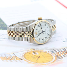 Load image into Gallery viewer, Rolex Datejust ref. 16013 -Steel/Gold - White Buckley Dial