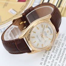 Załaduj obraz do przeglądarki galerii, Rolex Day-Date ref. 1803 Silver Dial - Leather Strap
