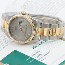Cargar imagen en el visor de la galería, Rolex Datejust 36 ref. 16233 Grey Roman dial - Oyster Bracelet