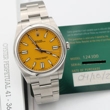 Load image into Gallery viewer, Rolex Oyster Perpetual 124300 - Yellow Dial - Full set