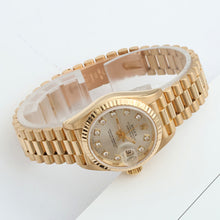 Carregar imagem no visualizador da galeria, Rolex Datejust Lady ref. 69178 Silver Diamonds Dial - President Gold Bracelet