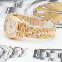 Carregar imagem no visualizador da galeria, Rolex Datejust Lady ref. 69178 Silver Diamonds Dial - President Gold Bracelet