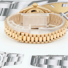 Carregar imagem no visualizador da galeria, Rolex Datejust Lady ref. 69178 Silver Diamonds Dial - President Gold Bracelet