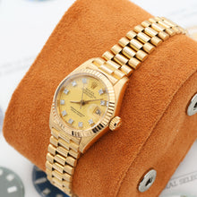 Charger l'image dans la galerie, Rolex Datejust Lady ref. 6916 Yellow Diamond Dial - President Bracelet