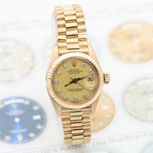 Charger l'image dans la galerie, Rolex Datejust Lady ref. 6916 Yellow Diamond Dial - President Bracelet