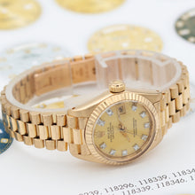 Charger l'image dans la galerie, Rolex Datejust Lady ref. 6916 Yellow Diamond Dial - President Bracelet
