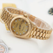 Charger l'image dans la galerie, Rolex Datejust Lady ref. 6916 Yellow Diamond Dial - President Bracelet