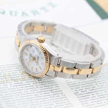 Załaduj obraz do przeglądarki galerii, Rolex Datejust Lady ref. 69173 Steel/Gold - Oyster Bracelet - White Dial