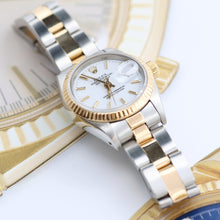 Załaduj obraz do przeglądarki galerii, Rolex Datejust Lady ref. 69173 Steel/Gold - Oyster Bracelet - White Dial