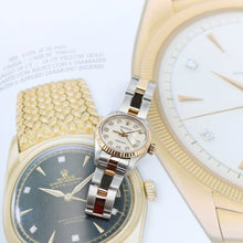 Załaduj obraz do przeglądarki galerii, Rolex Datejust Lady ref. 69173 Steel/Gold - Millennnary Cream Diamonds Dial - Oyster Bracelet