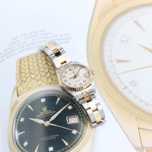 Załaduj obraz do przeglądarki galerii, Rolex Datejust Lady ref. 69173 Steel/Gold - Millennnary Cream Diamonds Dial - Oyster Bracelet