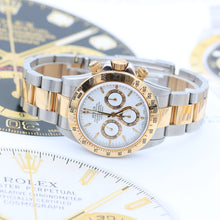 Załaduj obraz do przeglądarki galerii, Rolex Daytona ref. 16523 Steel and Gold White Dial with Rolex Service
