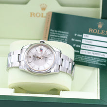 Bild in Galerie-Viewer laden, Rolex Datejust Ref. 116200 Silber / Dark Silver (Tuxedo) Zifferblatt - Austernarmband - Vollständiger Satz