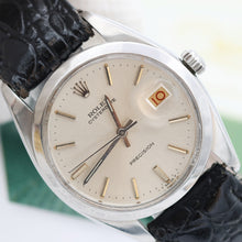 Bild in Galerie-Viewer laden, Rolex Precision Datum Ref. 6694 Blue Dial (Golden Indexes) Austernarmband