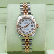 Cargar imagen en el visor de la galería, Rolex Lady Datejust ref. 179171 White Roman Dial - Jubilee Bracelet