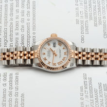 Cargar imagen en el visor de la galería, Rolex Lady Datejust ref. 179171 White Roman Dial - Jubilee Bracelet