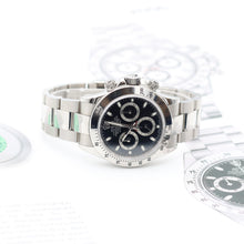 Załaduj obraz do przeglądarki galerii, Rolex Daytona ref. 116520 Black Dial - Short Clasp - Full Set