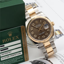 Carica l'immagine nel visualizzatore di Gallery, Rolex Datejust ref. 116233 Chocolate Concentric Dial Oyster Bracelet - Full set
