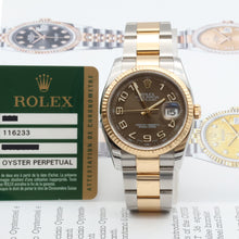 Carica l'immagine nel visualizzatore di Gallery, Rolex Datejust ref. 116233 Chocolate Concentric Dial Oyster Bracelet - Full set
