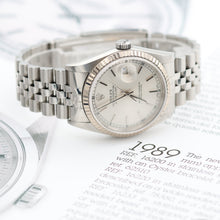 Cargar imagen en el visor de la galería, Rolex Datejust 36 ref. 16234 Silver Circle Dial - Jubilee - Full Set