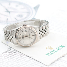 Cargar imagen en el visor de la galería, Rolex Datejust 36 ref. 16234 Silver Circle Dial - Jubilee - Full Set