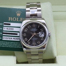 Load image into Gallery viewer, Rolex Datejust ref. 116200 Racing Concentric (Black) Dial - Oyster Bracelet - Full Set