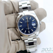 Carica l'immagine nel visualizzatore di Gallery, Rolex Datejust ref. 126300 Blue Dial Oyster bracelet - Full Set