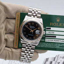 Load image into Gallery viewer, Rolex Datejust ref. 116234 Black Arabic Dial - Jubilee Bracelet - Full set