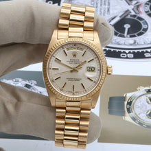 Load image into Gallery viewer, Rolex Day-Date ref. 18038 Silver Dial - President Bracelet Italian Date Disc