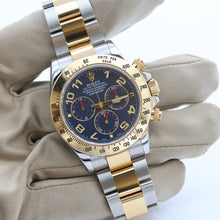 Bild in Galerie-Viewer laden, Rolex Daytona Ref. 116523 - Rennblaues Zifferblatt - Vollständiger Satz