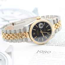 Load image into Gallery viewer, Rolex Datejust 36 ref. 16233 Black Tapestry dial - Jubilee Bracelet - Full Set