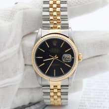 Load image into Gallery viewer, Rolex Datejust 36 ref. 16233 Black Tapestry dial - Jubilee Bracelet - Full Set