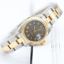 Cargar imagen en el visor de la galería, Rolex Datejust Lady ref. 69173 Steel/Gold - Grey Roman Computer Dial - Oyster Bracelet