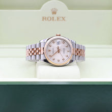 Bild in Galerie-Viewer laden, Rolex Datejust 36 Ref. 116231 Millennary Diamonds Dial - Stahl/Roségold -Jubiläum - Voller Set