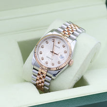 Bild in Galerie-Viewer laden, Rolex Datejust 36 Ref. 116231 Millennary Diamonds Dial - Stahl/Roségold -Jubiläum - Voller Set