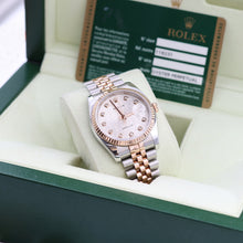 Bild in Galerie-Viewer laden, Rolex Datejust 36 Ref. 116231 Millennary Diamonds Dial - Stahl/Roségold -Jubiläum - Voller Set