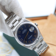 Charger l'image dans la galerie, ON SALE: Rolex Datejust 36 ref. 16200 Blue Soleil Roman Dial Oyster Bracelet - Full Set
