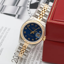 Cargar imagen en el visor de la galería, Rolex Datejust Lady ref. 69173 Steel/Gold - Blue Millennary Dial - Jubilee Bracelet